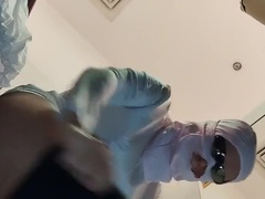 Enthousiasteling, Grote kont, Bruinharig, Hd, Latijnse vrouw, Ondergoed, Panty, Kut duiken