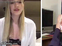 Lesbisch, Lingerie, Masturbation, Realität, Rotschopf