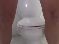 ブロンド, 顔射, のぞき穴