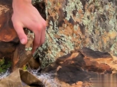 Enthousiasteling, Pijpbeurt, Sperma in gezicht, Homo, Masturbatie, Buiten