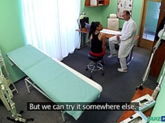 Leie, Blasen, Handjob, Krankenschwester, Büro, Muschi, Uniform, Spanner