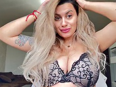 美人, デカパイ, ブロンド, 下着, 乳首, ルーマニア人, ティーン, オッパイの