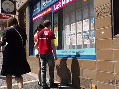 Watch as this brunette teen gets paid for a POV blowjob and cuckold session on my Schwanz