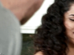 お尻, デカ尻, デカパイ, フェラチオ, 茶髪の, チン, ハードコア