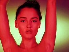 デカパイ, 女, フェティッシュ, Hd, オナニー, オイル, ロシア人, ソフトコア