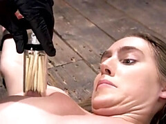 Bondage discipline sadomasochisme, Blond, Gebondenheid, Dominatie, Vingeren, Handschoenen, Vernedering, Vibrator