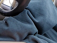 Natural Hairy Pussy Hottie Masturbates And Squirts In In And Out Drive Thru