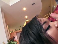 Sucer une bite, Brunette brune, Fille latino, Actrice du porno, Pov