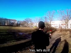 素人, 茶髪の, ヨーロピアン, ドイツ人, オーガズム, ピアス, 公共, 剃毛