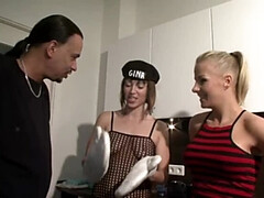 Grote kont, Europees, Duits, Lesbisch, Naakt, Rijden, Trio, Vrouw