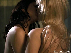 Chambre à dormir, Blonde, Pieds, Allemand, Lesbienne, Léchez, Chatte, Nénés