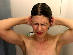 Shower fuck, pov, milf facial