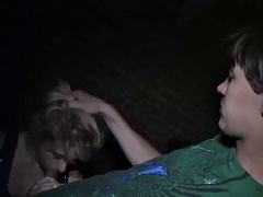 Teen college slut fucked outdoors doggystyle