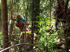 Immoral buxom MILF gets fucked in the forest