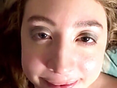 18, 美女, フェラチオ, イく瞬間, 顔射, 自家製, ハメ撮り, ティーン