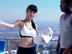 Blasen, Braunhaarige, Behaart, Handjob, Hd, Interrassisch, Massage, Muschi