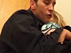 Mature Blonde MILF Gets Stretched in Wild Laundry Room Pounding