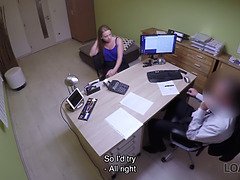 Loan4k. agent can give babe credit only if she pleases porn needs