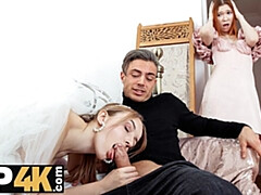 Anal, Novia, Vestido, Sexo duro, Ruso, Afeitado, Trio, Boda