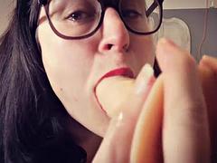 British Elizabeth Hunny Rides Dildo Doggy Style