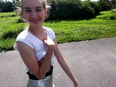 Sumptuous Female in the Outdoors Displays her Bare Fun Bags and Vagina PUBLIC