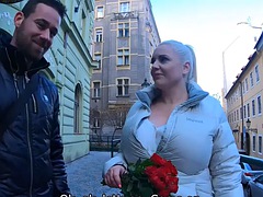 Mooie dikke vrouwen, Grote mammen, Blond, Pijpbeurt, Man die toekijkt, Tsjechisch, Europees, Realiteit