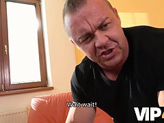 Krystal Swift cheats on her cuckold hubby with a big-titted MILF in POV action