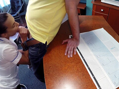 Médico, Jeans, Enfermera, Oficina, Al aire libre, Bragas, Coño, Medias largas