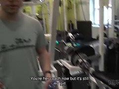 Redhead teen POV cuckold watches her pornstar porn while gym pickup goes wild