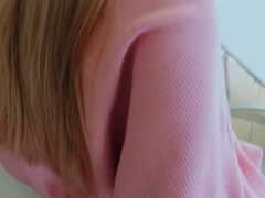 Blonde, Sucer une bite, Tir de sperme, Faciale, Seins naturels, Piercing, Pov, Chatte