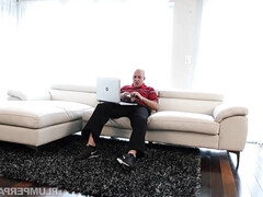 美女, ぽっちゃり, デカパイ, フェラチオ, 茶髪の, 手コキする, キッチン, 淫乱熟女