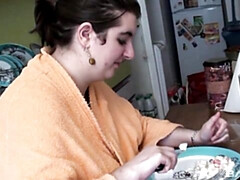 Enthousiasteling, Grote kont, Grote lul, Grote mammen, Zwart, Pijpbeurt, Bruinharig, Kort haar