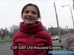 Innocent car chick gets fucked in public for modeling gig