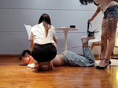 Sadomasochismus, Fesselspiele, Braunhaarige, Kehlenfick, Hd, Japanische massage, Muschi, Tätowierung