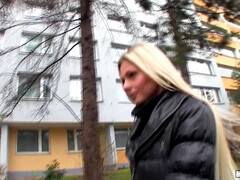 Rubia, Mamada, Checa, Europeo, Sexo duro, Dinero, Al aire libre, Pov