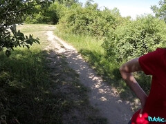 Amateur, Mamada, Engañando, Pajear, Lesbiana, Al aire libre, Pov, Público