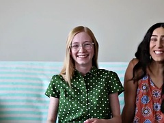 美女, デカパイ, ブロンド, 茶髪の, 足, レズビアン, 乳首, オッパイの