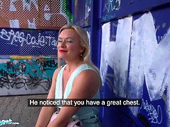 Public agent huge tits blond lily fun pounded behind train station