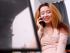 Leie, Besamung, Spermaladung, Lecken, Muschi, Rotschopf, Schreiend, Rasiert