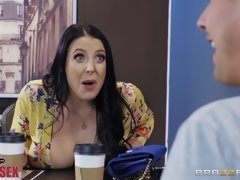 アメリカ人, デカ尻, デカパイ, ブロンド, フェラチオ, 茶髪の, 公共, オッパイの