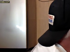 Amateur blowjob with dilfo at glory hole fucked in homemade video close up