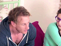 Amerikaans, Stel, Vingeren, Brillen, Klein, Kousen, Zuigen, Taboe