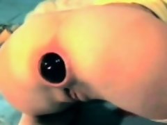 Anal, Blonde, Pénétrer avec le poing, Béant, Masturbation, Adolescente, Jouets, Webcam