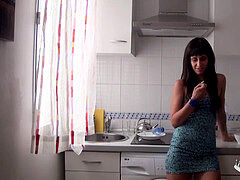 Enthousiasteling, Pijpbeurt, Sperma shot, Buiten, Spaans, Tieten likken