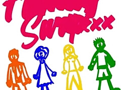 デカ尻, チン, ふっくら乳首, オマンコ, 赤毛, ティーン, 三人, オッパイの