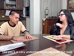 Amateur Latina MILF Helps Virgin Teen Lose Virginity For House Cleaning - Big Cock Doggy Style