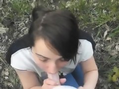 Amateur, Sucer une bite, Brunette brune, Faciale, Hd, De plein air, Pov