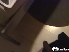 Busty nerdy chick devours a hard pecker