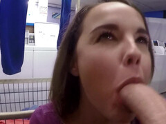 Cutie Dillion Harper drilled at the laundromat