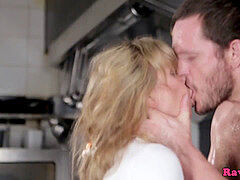 gorgeous chef honey ass-fucked in the kitchen